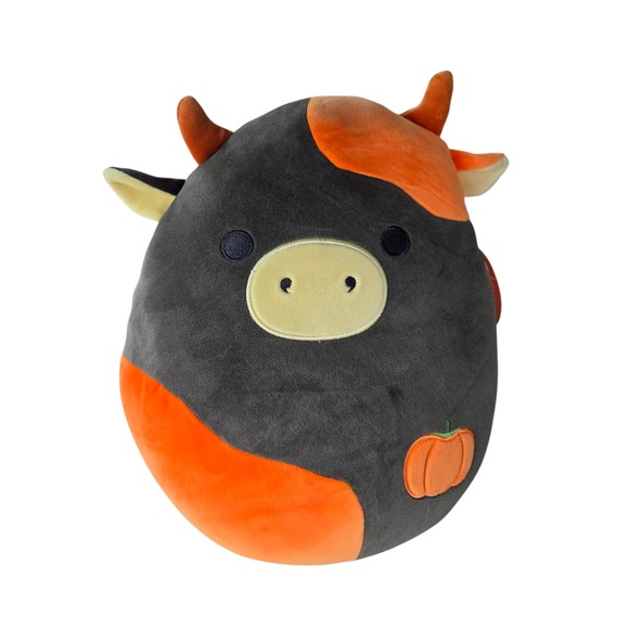 Squishmallows‎ 12-Inch Jefferson the Black and Orange Cow Halloween Plush - NEW - Picture 5 of 6